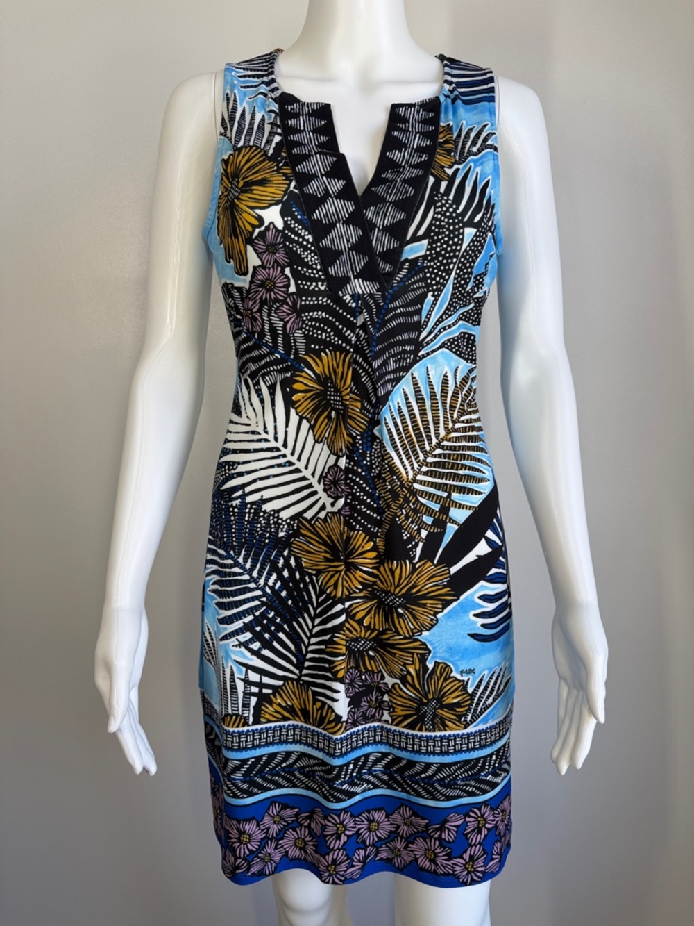 Hale Bob Tropical Print Sleeveless Dress – Size XS